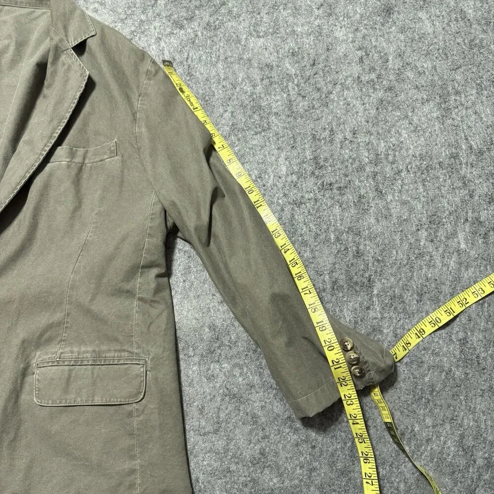 VTG LL Bean Cotton Canvas Blazer Jacket Mens 50 Reg Gray 90s Workwear Chore Coat